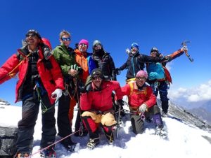 Team on peak of Rayung Li